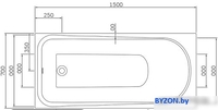 Ванна AM.PM W80A-150-070W-A 150x70 (с каркасом) - фото2