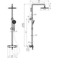 Душевая система Rubineta Olo BK + Thermo-15 BK 625038 - фото2