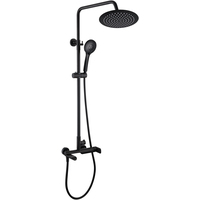 Душевая система Rubineta Olo BK + Ultra-10 SW DV3/4 BK 625123 - фото