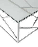 Журнальный столик Stool Group Арт Деко 120x60 ECT-015 (прозрачное стекло/сталь серебристый) - фото2