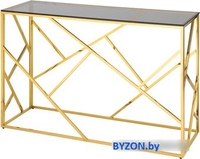 Консольный стол Stool Group Арт Деко 120x40 ECST-015-TG-SK (стекло Smoke/сталь золото) - фото
