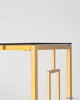 Консольный стол Stool Group Бруклин 120x40 (стекло Smoke/сталь золото) - фото2