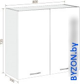 Шкаф навесной Кортекс-мебель Корнелия Лира ВШ80с (дуб сонома) - фото2
