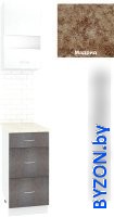 Готовая кухня Кортекс-мебель Корнелия Экстра 40р3ш правый (белый/береза/мадрид) - фото