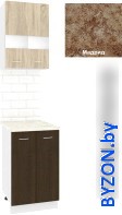 Готовая кухня Кортекс-мебель Корнелия Экстра 50р2д (дуб сонома/венге/мадрид) - фото