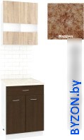 Готовая кухня Кортекс-мебель Корнелия Экстра 60р1ш2д (дуб сонома/венге/мадрид) - фото