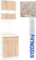 Готовая кухня Кортекс-мебель Корнелия Экстра 60р1ш2д (дуб сонома/марсель) - фото