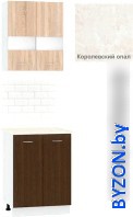 Готовая кухня Кортекс-мебель Корнелия Экстра 60р2д (дуб сонома/венге/королевский опал) - фото