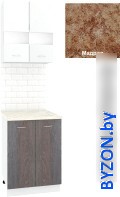 Готовая кухня Кортекс-мебель Корнелия Экстра 60рс2д (белый/береза/мадрид) - фото