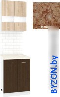 Готовая кухня Кортекс-мебель Корнелия Экстра 60рс2д (дуб сонома/венге/мадрид) - фото