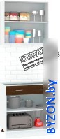Готовая кухня Кортекс-мебель Корнелия Экстра 80р1ш без столешницы (белый/береза) - фото2