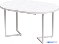 Кухонный стол Millwood Лофт Лондон Л D100 100-140x100x76 (дуб белый Craft-металл белый) - фото2