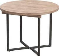 Кухонный стол Millwood Лофт Лондон D110-150x110x76 (дуб табачный Craft-металл черный) - фото