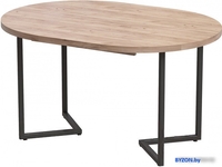 Кухонный стол Millwood Лофт Лондон D110-150x110x76 (дуб табачный Craft-металл черный) - фото2