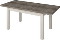 Кухонный стол Senira Кастусь 110-145x70 (бетон/белый) - фото2