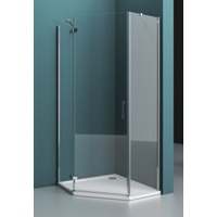 Душевой уголок BelBagno KRAFT-P-1-100-C-Cr-L (прозрачное стекло) - фото