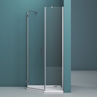 Душевой уголок BelBagno KRAFT-P-1-100-C-Cr-L (прозрачное стекло) - фото2
