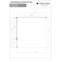 Душевой уголок Omnires Manhattan ADC12X-ABLTR + ADR90X-BLTR - фото2