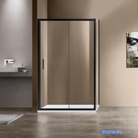 Душевой уголок Vincea Garda VSR-1G8014CLB (черный/прозрачное) - фото