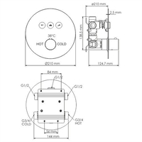 Смеситель Wasserkraft Dinkel 5844 Thermo - фото2