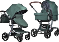 Универсальная коляска Aimile Original New Silver (2 в 1, вечнозеленый) - фото