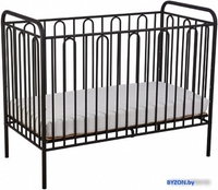 Классическая детская кроватка Polini Kids Vintage 110 (черный матовый) - фото