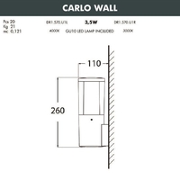 Уличный настенный светильник Fumagalli Carlo DR1.570.000.AXU1L - фото2