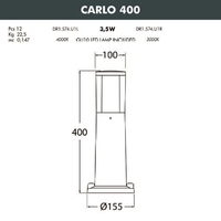 Садовый светильник Fumagalli Carlo DR1.574.000.WXU1L - фото2