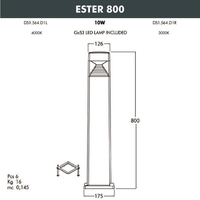 Садовый светильник Fumagalli Ester DS1.564.000.WXD1L - фото2