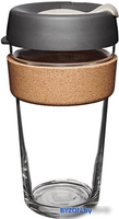 Многоразовый стакан KeepCup Brew Cork L Press 454мл (серый) - фото