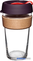 Многоразовый стакан KeepCup Brew Cork L Red Bells 454мл (красный) - фото