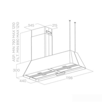 Кухонная вытяжка Elica Ikona Maxxi Pure BL MAT/F/120 - фото2