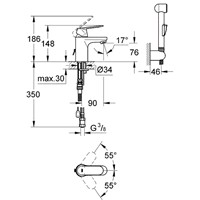 Смеситель Grohe Eurosmart Cosmopolitan 23125000 - фото2