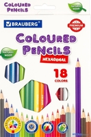 Набор цветных карандашей BRAUBERG Premium 181657 (18 цв) - фото