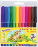 Фломастеры Юнландия Уроки рисования 151416 (12шт) - фото