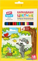 Набор цветных карандашей ArtSpace Лесные жители CP_41026 (18 цв) - фото