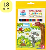 Набор цветных карандашей ArtSpace Лесные жители CP_41026 (18 цв) - фото2