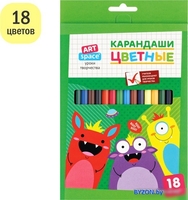 Набор цветных карандашей ArtSpace Монстрики CP_41031 (18 цв) - фото2
