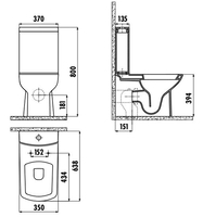 Унитаз Creavit Lara LR360-00CB00E-0000 (без бачка, без сиденья) - фото2