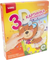 Набор для создания поделок/игрушек Lori Картинка 3D. Мишутка Пм-002 - фото