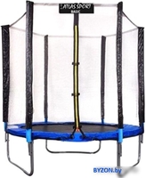 Батут Atlas Sport 183 см - 6ft (внешняя сетка, синий) - фото