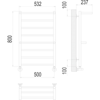 Полотенцесушитель TERMINUS Анкона П8 500х800 нп - фото2