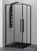 Душевой уголок RGW SV-31B 90x90 (черный/прозрачное стекло) - фото