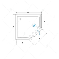 Душевой уголок RGW HO-084B 350608400-24 100x100 (черный/матовое-сатинат стекло) - фото2