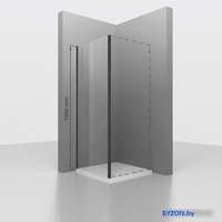 Душевая стенка RGW Z-050-2B 352205200-14 100 (черный/прозрачное стекло) - фото