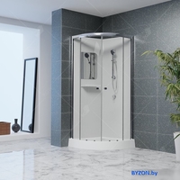 Душевая кабина RGW AN-208 381320800-12 100x100 (хром-матовый/прозрачное стекло) - фото