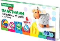 Пластилин восковой BRAUBERG Kids 106493 (6 цв) - фото