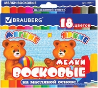 Восковые мелки BRAUBERG 222971 (18 цв) - фото