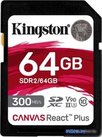 Карта памяти Kingston Canvas React Plus SDXC 64GB - фото