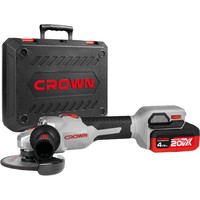 Угловая шлифмашина Crown CT23008-125HX-4 BMC (с 2-мя АКБ) - фото